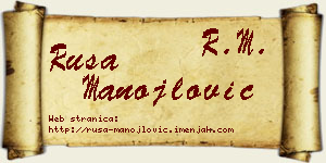 Rusa Manojlović vizit kartica